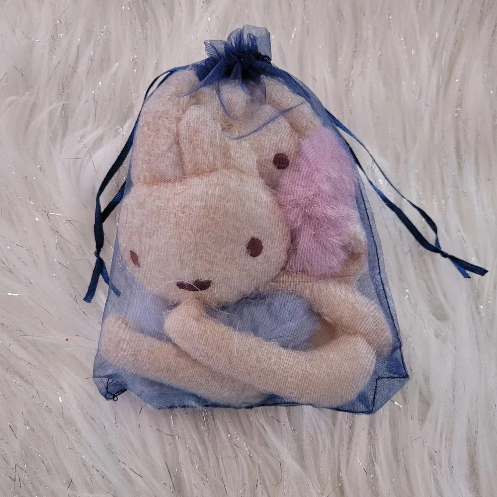 Set of 2 Plush Rabbit Scrunchies